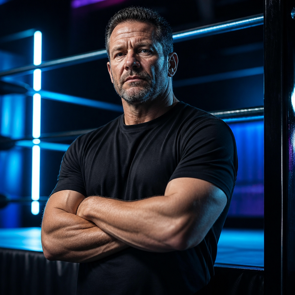 Professional wrestling coach training students in Edmonton Alberta